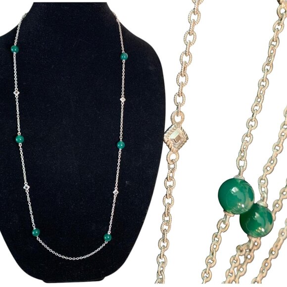 Judith Ripka Green Goddess 36" Necklace - Picture 1 of 13